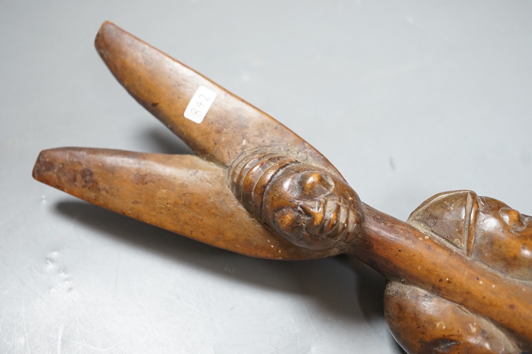 A Yoruba tribal hardwood carving, 32.5cm